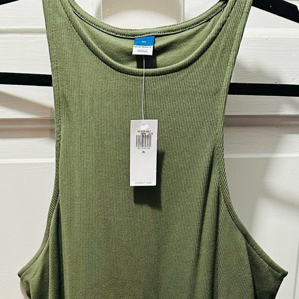 BNWT Old Navy knit camo green tank dress size XL